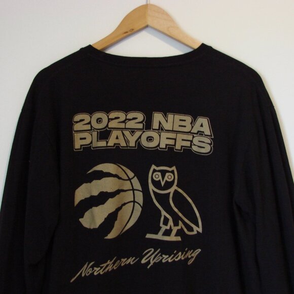 OVO Black Tee Shirt October's Very Own Toronto Raptors 2022 NBA Playoff Drake XL - Picture 7 of 9